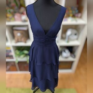 Rihoas / XS / NWT Elegant Navy Blue Sleeveless Dress